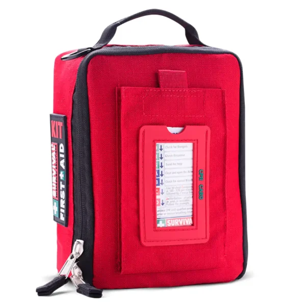 Front of the Grab & Go Kit, showing the CPR Instruction Card