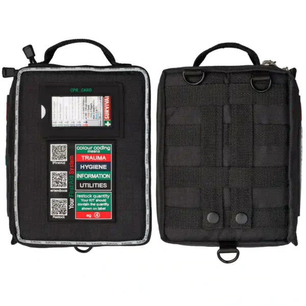 Front and Back view of the Vehicle First Aid Kit
